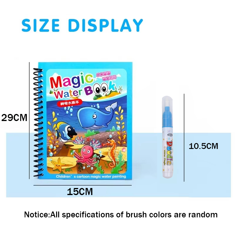 1pc Reusable Kids Magic Water  - огляд і ціна Reusable Water Magic Coloring Book