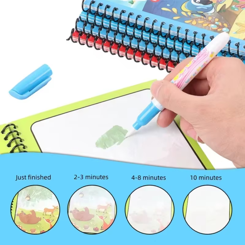1pc Reusable Kids Magic Water  - огляд і ціна Reusable Water Magic Coloring Book