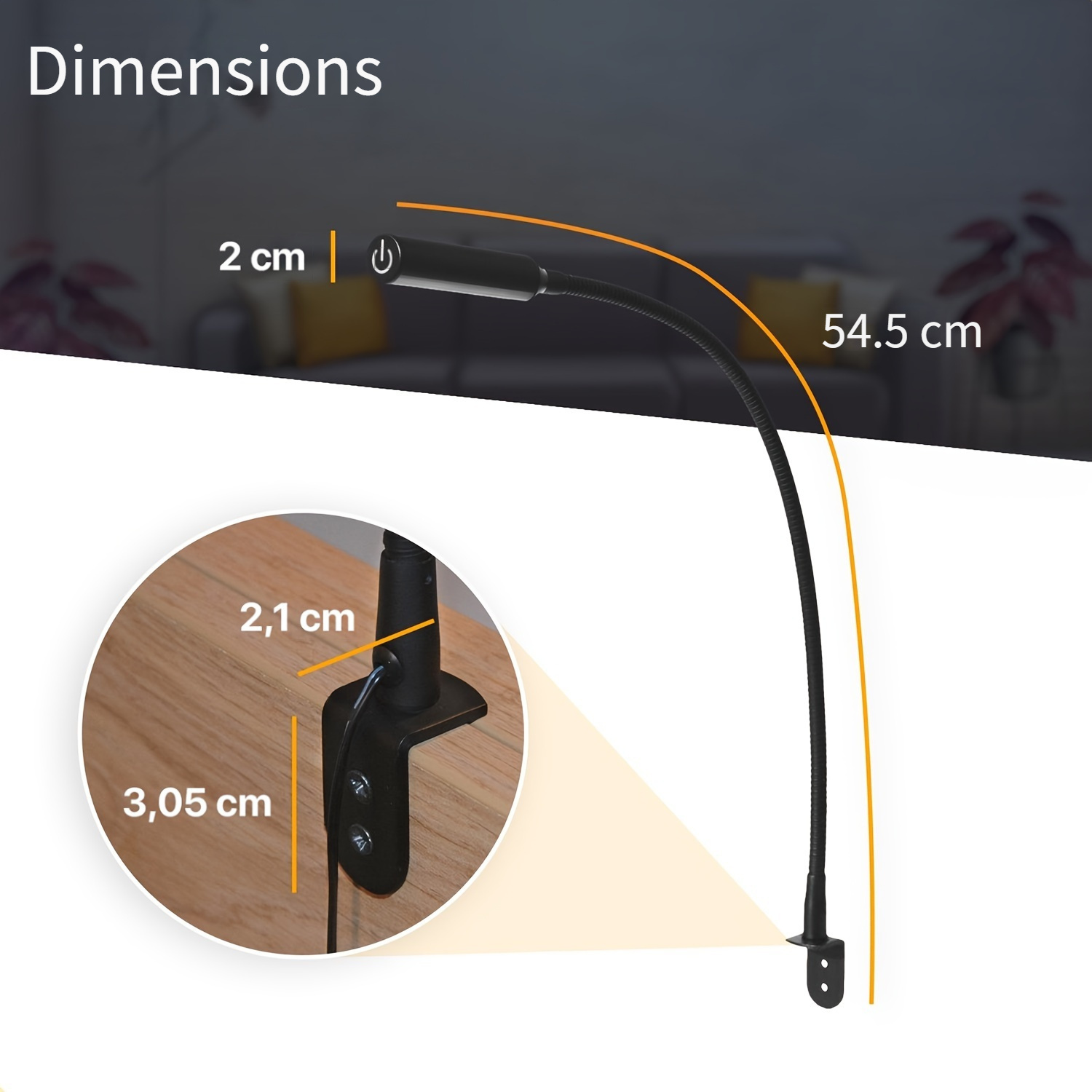 2pcs LED Reading Lamp with Dim - огляд і ціна Books